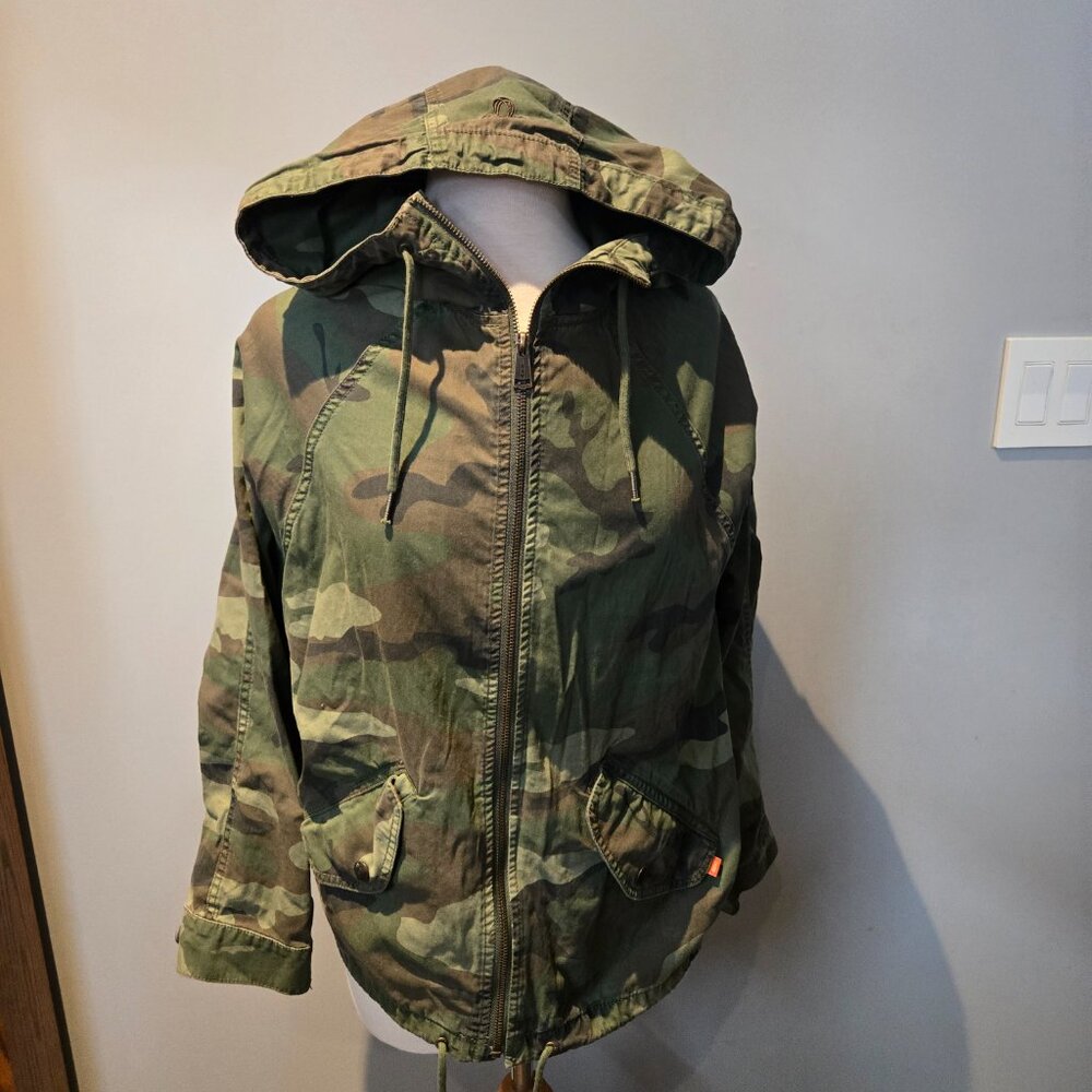 TNA Women's Camouflage Utility Jacket - Green Camo